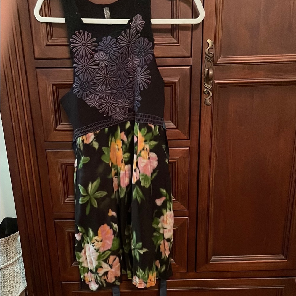 Free People Black and Floral Dress
